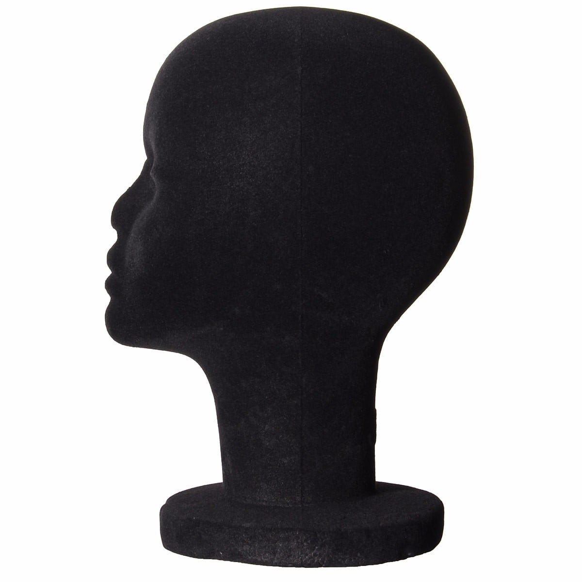 LuckyFine Black Velvet Styrofoam Female Wig Head Mannequins Manikin