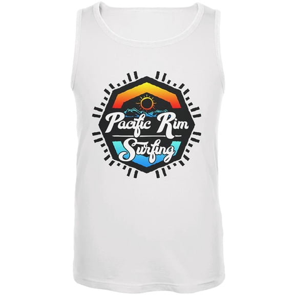 Pacific Rim Surfing Mens Tank Top White 2XL