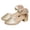 Gold, variant on Otqutp Toddler Girls Low Heel Dress Shoes Closed Pointed Toe Comfort Casual Flats Kids Ankle Strap Wedding Party Princess Shoes
