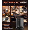 thumbnail image 4 of Taza de café autocalentable Kepwam 470 ml con control inteligente de temperatura, 4 of 7