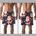 thumbnail image 3 of luoweisi Men's Beach Shorts Quick Dry Swim Trunks with Mesh Lining Christmas Santa Claus L, 3 of 5