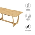 thumbnail image 4 of 71 inch Dining Table, Rectangle, Natural Brown, Wood, Kitchen Cafe Bistro Hospitality Restaurant, Modern Contemporary, HB37216, 4 of 9