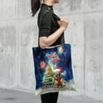 thumbnail image 4 of Merry Christmas and Happy New Year Santa Pug Holiday Xmas Winter 2025 All Over Print 3D Canvas Tote Bag Dog Lover Gifts Reusable Handbag - 00024, 4 of 5