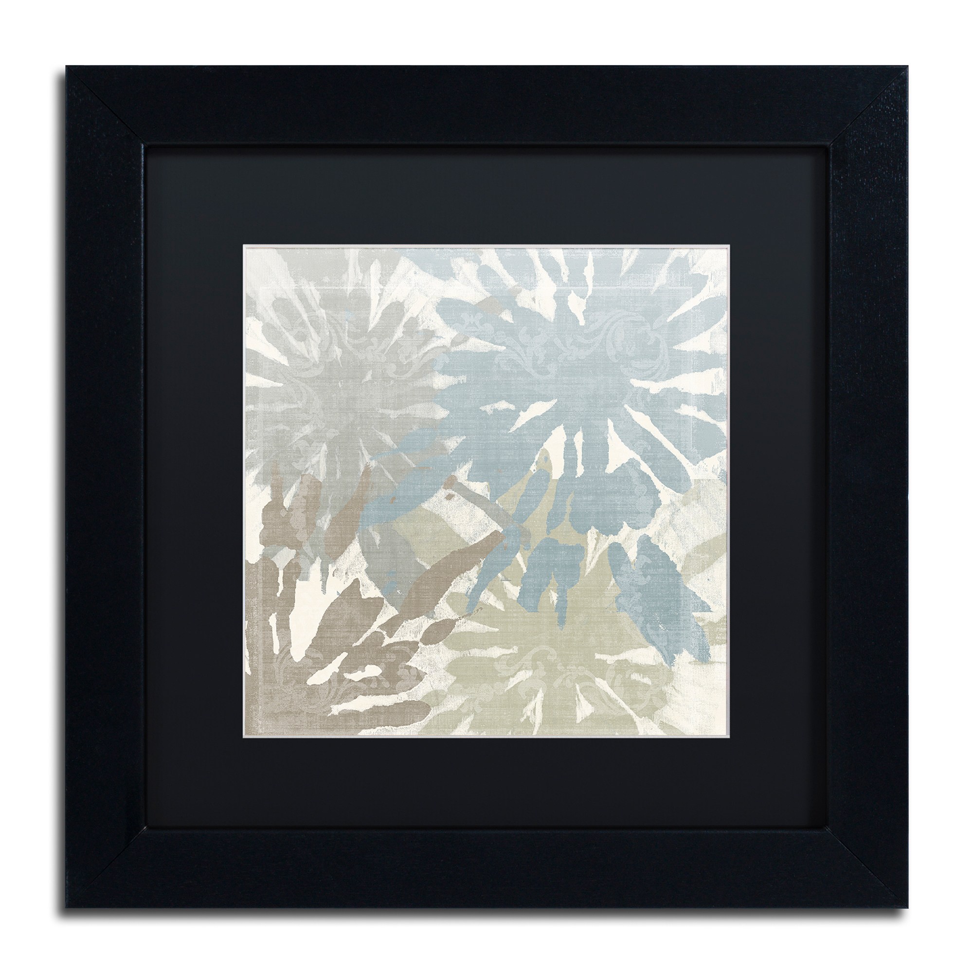 Trademark Fine Art Abstract Matted Framed Art ' Beach Curry II ' by Color Bakery