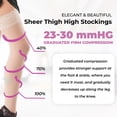 thumbnail image 3 of ITA-MED Sheer Compression Socks for Women, 20-30 mmHg, Thigh High, Closed Toe, 3 of 7