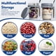 thumbnail image 2 of 2 Glass Overnight Oats Jars With Lids And Spoons For Milk, Cereal, Fruit Storage Mason Overnight Oats Jars (350ml), 2 of 4