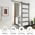 thumbnail image 2 of JUBEST 36"x84" Tempered Frosted Glass Barn Door with Installation Hardware Kit and Handle, Wood Sliding Barn Door, 2 of 8