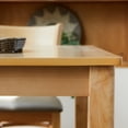 thumbnail image 5 of Livinia Cabin 45.3" Wooden Dining Table/Small Rectangular Modern Farmhouse Solid Wood Kitchen Table Desk (Natural), 5 of 6
