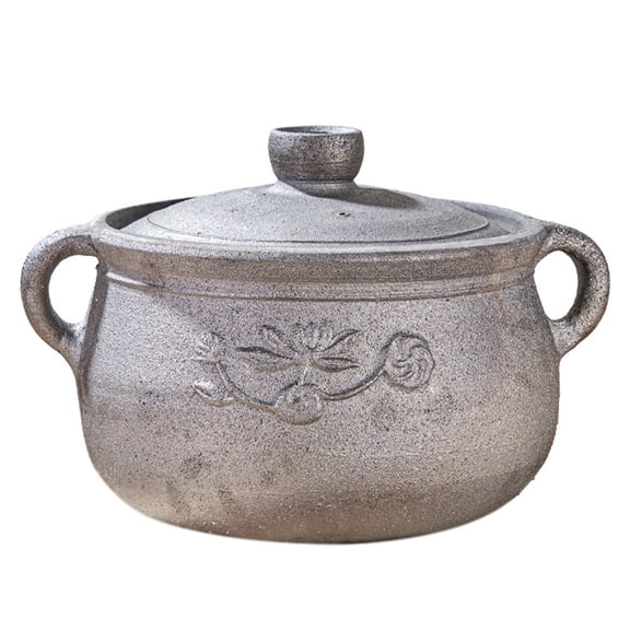 Ceramic Stew Pot with Lid, Clay Pot, Chinese Casserole Pot Soup Pot for Home Kitchen Restaurant