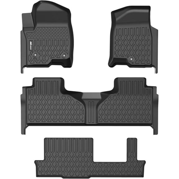 Nilight TPE Floor Mats for Chevy Tahoe GMC Yukon Denali Cadillac Escalade Bench Seats 2021 2022 2023 2024 2025 All Weather Custom Fit Heavy Duty Floor Liners