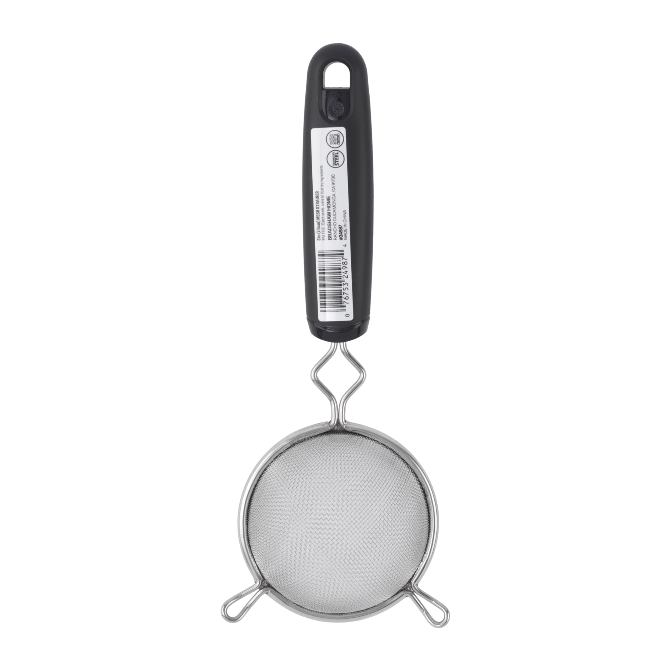 (2 pack) GoodCook 3" Stainless Steel Wire Mesh Strainer with Aluminum Handle