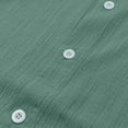 thumbnail image 6 of Horkkom Button Up Shirt Men Solid Color Button Down Short Sleeve Shirts Summer Beach Loose Casual Shirts S, 6 of 8