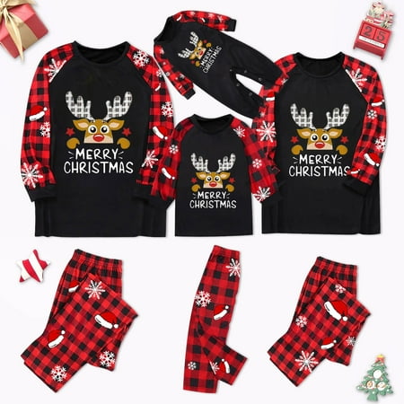 

CAICJ98 Christmas Pajamas For Family Christmas Pajamas for Family Matching Pajamas Sets Santa Claus Print Pjs Outfit Jammies Sleepwear for Couples Youth