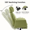 thumbnail image 6 of COOLHUT Big and Tall Office Chair, 450lbs Home Office Desk Chair with Flip Armrests Adjustable Headrset, Executive Reclining Office Chair with Footrest, Wide Home Desk Chair, Green, 6 of 11