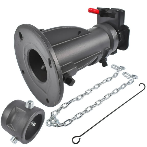 Mustrod C5G1216 Adjustable Cushioned 5th Wheel to Gooseneck Adapter 12" to 16" 20,000 lb for RV Trailer