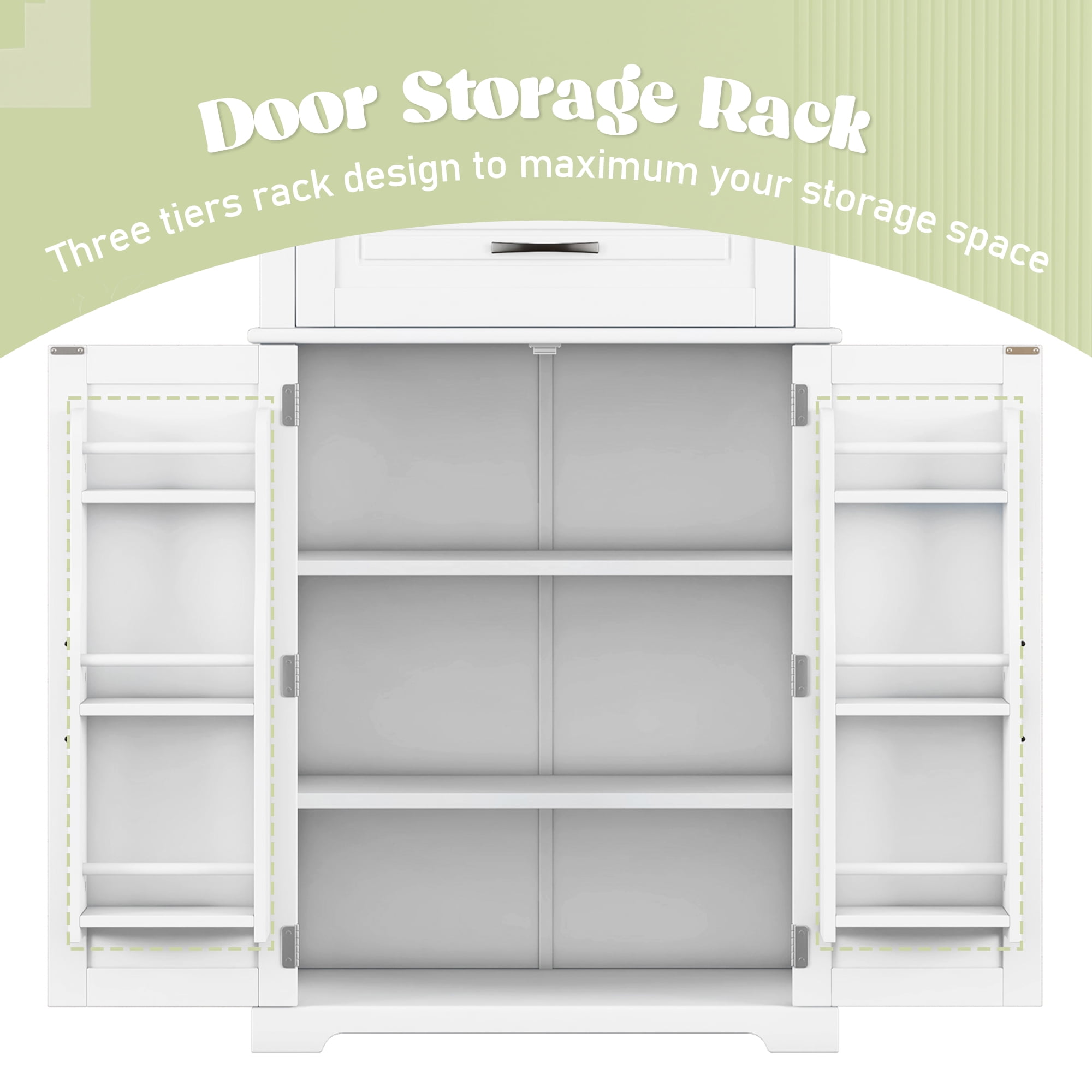 Euroco Bathroom Storage Cabinet with Multi-Functional Storage Space, Drawer with Slide Rails, Adjustable Shelf