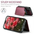 thumbnail image 5 of ShieldFlex for iPhone 16 Case Wallet with RFID Blocking Card Holder, Premium PU Leather Durable Kickstand Case for iPhone 16 6.1",Winered, 5 of 7