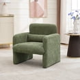 thumbnail image 2 of Single Sofa Chair, Mid Century Modern Accent Chair with Arms and Lumbar Pillow, Reading Chair for Bedroom, Cozy Chenille Armchair, Accent Comfy Living Room Chair, Easy Assembly, 2 of 8