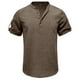 thumbnail image 4 of pstuiky camisetas para hombre, Camisa/Top de manga corta con cuello para hombre, color liso, holgada, informal, de manga corta ropa de hombre l, 4 of 5