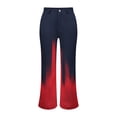 thumbnail image 4 of Bovemsi Wide Leg Pants Woman High Waist Patterned Lightweight Loose Fit Casual Colorful Trouser Jeans Travel Pants, 4 of 9