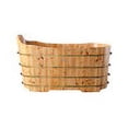 thumbnail image 6 of ALFI brand AB1103 59" Free Standing Cedar Wood Bathtub with Bench, 6 of 12