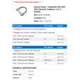 thumbnail image 2 of Exhaust Clamp - Compatible with 2002 - 2009 Chevy Trailblazer 4.2L 6-Cylinder 2003 2004 2005 2006 2007 2008, 2 of 2
