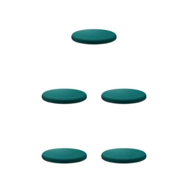 Baohd Chaise Coussin Souple Confortable et Agréable à la Peau Large Application Coussin Rond Vert Noirâtre 40cm 5Set