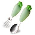 thumbnail image 1 of Juego de vajilla de silicona - Cuchara de alimentación de acero inoxidable 304 - Vajilla auxiliar infantil, 1 of 5