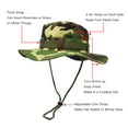 thumbnail image 3 of Outdoor Wide Brim Sun Protect Hat, Double Layer Classic US Combat Army Style Bush Jungle Sun Cap for Fishing Hunting Camping Camouflage, 3 of 7