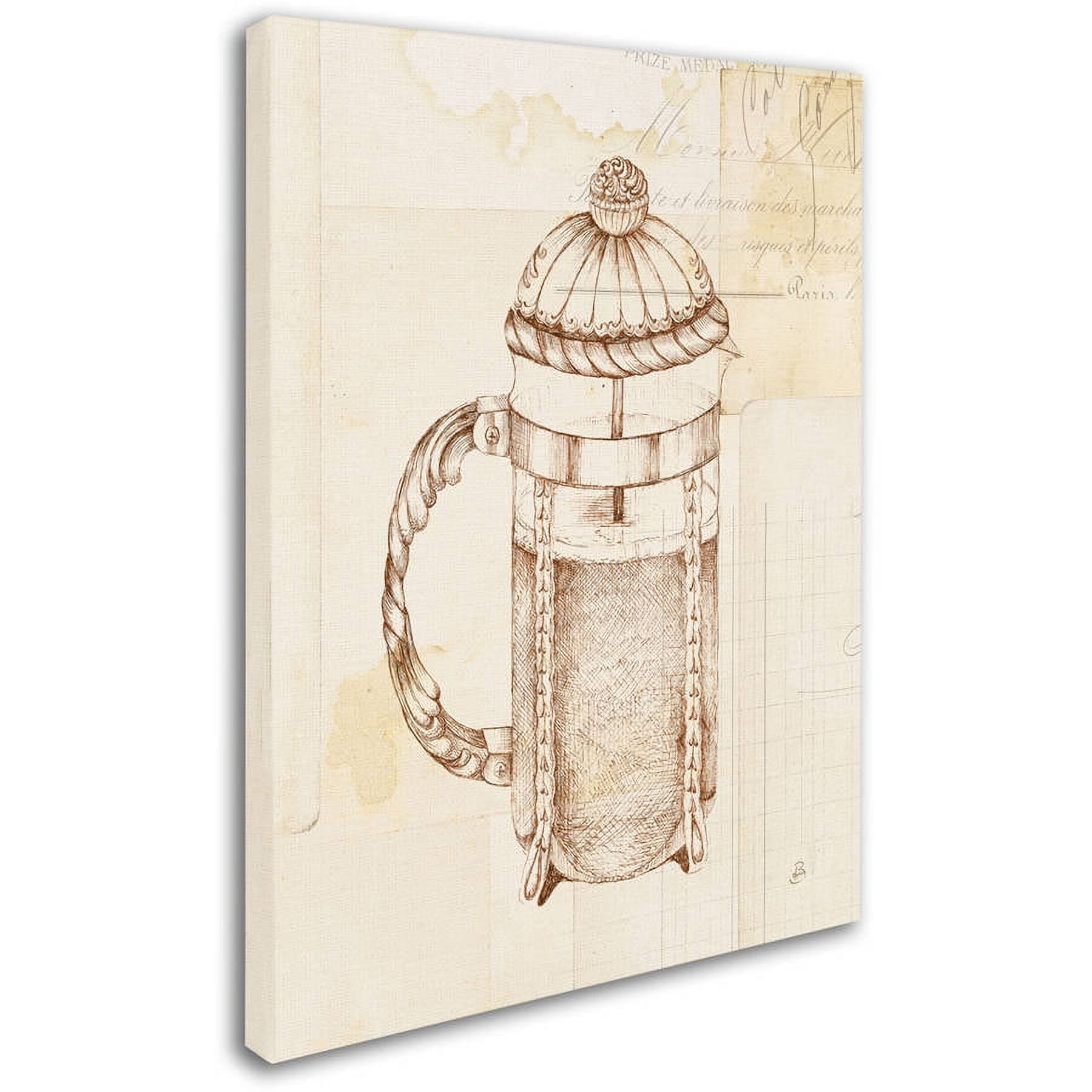 Trademark Fine Art "Authentic Coffee II" Canvas Art by Daphne Brissonnet