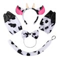 thumbnail image 1 of Runquan Oreilles et Queue d'Animaux Oreilles et Longue Queue, Collier, Bandeau Oreilles Ras du Cou pour Performance de Scène Bal Vache, 1 of 8