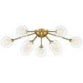 thumbnail image 5 of Possini Euro Design Spheres Modern Ceiling Light Flush Mount Fixture 28" Wide Warm Brass 9-Light LED Clear Globe Glass for Bedroom Kitchen Living Room, 5 of 9