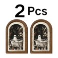 thumbnail image 3 of Qjidjing 2 Pcs Vintage Halloween Dark Gothic Ghost Cat Arched Wall Art Decor, Wooden Decorative Sign for Fireplace Mantel, Stair Wall, Party, 3 of 7