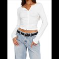 thumbnail image 1 of Suéter Corto de Punto con Botones y Larga Y2K para Mujer, Abierto Al Frente, Cárdigan de Punto, Cuello en V, Otoño S, 1 of 7