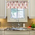 thumbnail image 2 of Yayeee Kitchen Valance Rod Pocket 54" x 18" Living Room Window Curtain, Pink Ice Cream Pattern, 2 of 6