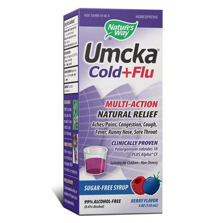 Umcka Cold & Flu Berry Syrup Nature's Way 4 oz Liquid