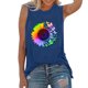 thumbnail image 1 of Gibobby Mujeres Casual Tank Tops Sunflower Impreso Sleeveless Top Shirt O Cuello camiseta Tank Tunic Fashion Blouse Top(Azul,CH), 1 of 4