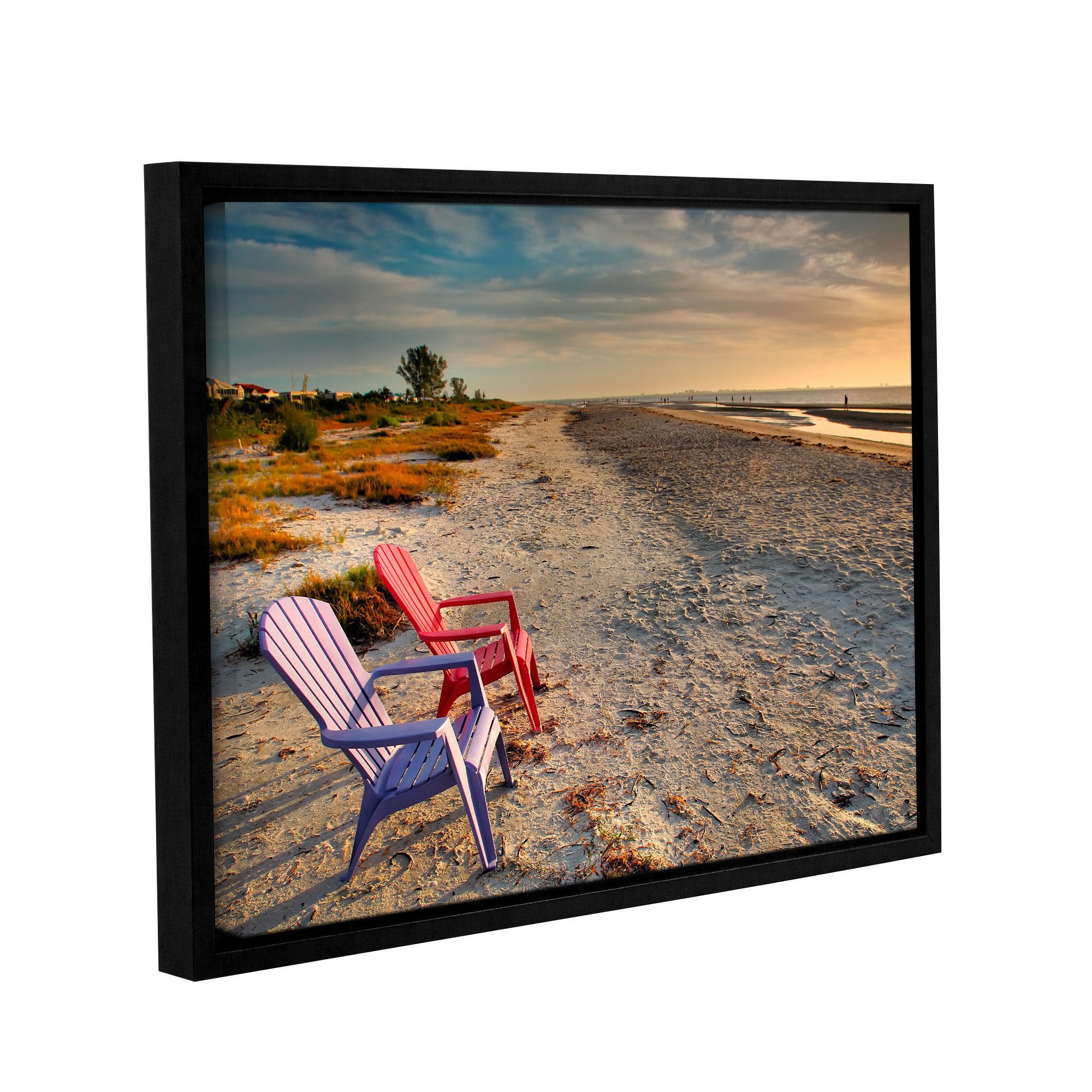 ArtWall Steve Ainsworth "Sitting Pretty" Gallery-Wrapped Floater-Framed Canvas