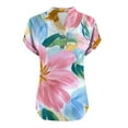 thumbnail image 5 of Jjayotai Womens Golf Shirt, Short Sleeve Polo Shirts, Quick Dry Tennis Tops, V-Neck Pickleball Shirts Golf Outfits, Button Up Summer Blouse, Boho Clothes Pink^ XL, 5 of 5