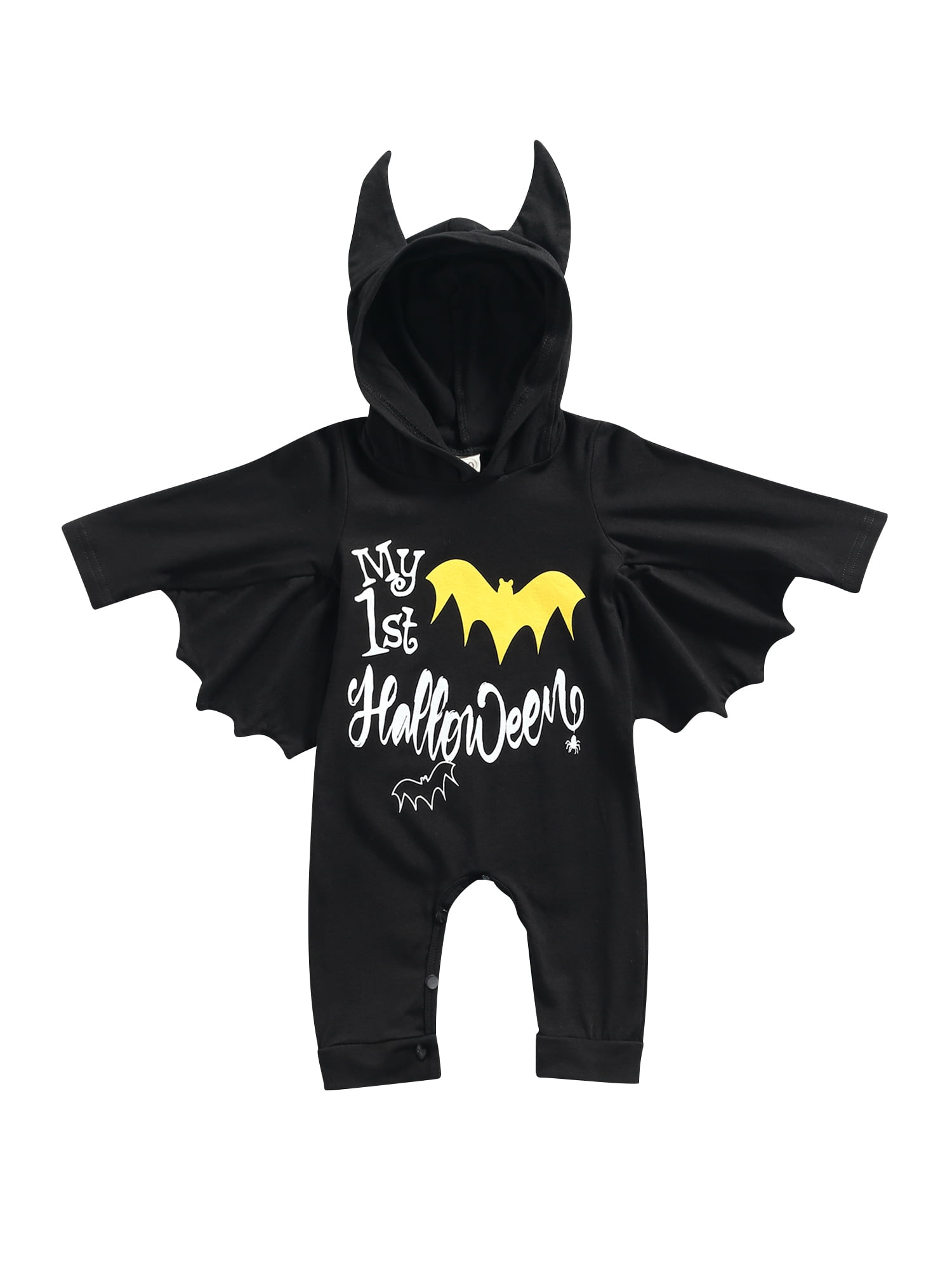 My First Halloween Outfit Newborn Baby Boy Cosplay Clothes Infant Bat Costume Hoodie Romper Playsuit Jumpsuits