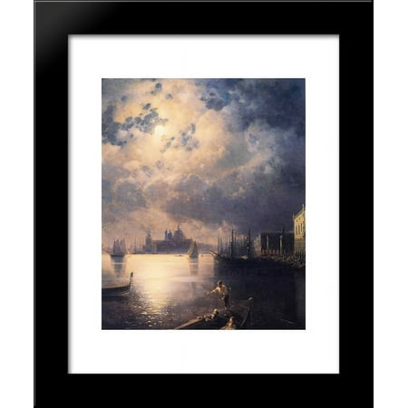 Byron in Venice 20x24 Framed Art Print by Aivazovsky, Ivan