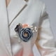 thumbnail image 5 of Ramo de rosas hecho a mano, ramillete de flores artificiales para ceremonia, cena formal nuevo-gris, 5 of 9