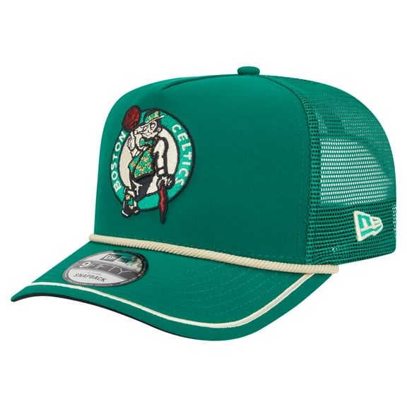 Men's New Era Kelly Green Boston Celtics Vintage Team Rope A-Frame 9FIFTY Snapback Hat