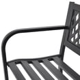 thumbnail image 2 of vidaXL Banc de Jardin 118 cm Acier Noir, 2 of 3