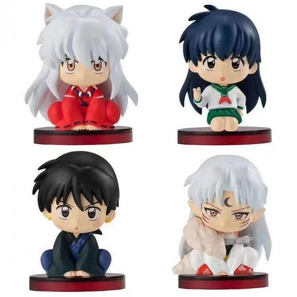 Maqueta decorativa Inuyasha de la colección de muñecos de anime, 4 unidades