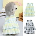 thumbnail image 2 of Pet Clothes with Towing Ring - Cake Hem Princess - Soft and Anti-Deformed - Photograph Prop - Cotton Grid Design Dog Skirt - Spring Accessories, 2 of 8