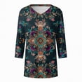 thumbnail image 4 of Towmus Womens Tops 3/4 Sleeve Heley Shirts for Women Summer Fashion 2025 Blouses Beach Vacation Clothes, 4 of 5
