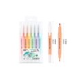 thumbnail image 3 of 6pcs Double Head Highlighter, Modern Pastel Highlighter Pen For Students, 3 of 5