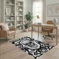 thumbnail image 2 of ODIKA Skull Pixelated Beast Cranium Geometric Block Framework Edgy for Home Office, Gaming Room, Under Desk, Non-Slip Chair-Friendly, 2 of 7