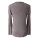 thumbnail image 4 of MHFRRA Camiseta de Manga Larga con Cuello En V para Mujer, Informal, de Rayas Suaves y Cepilladas, para Uso Diario, Cómoda, Elástica y Básica. Café, 4 of 4